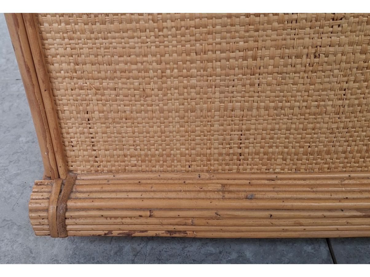 Comodino in legno rattan e vimini (anni '70), Vivai del Sud Optional8