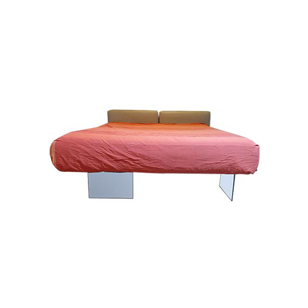 Double bed in eco-leather and crystal, Lago image