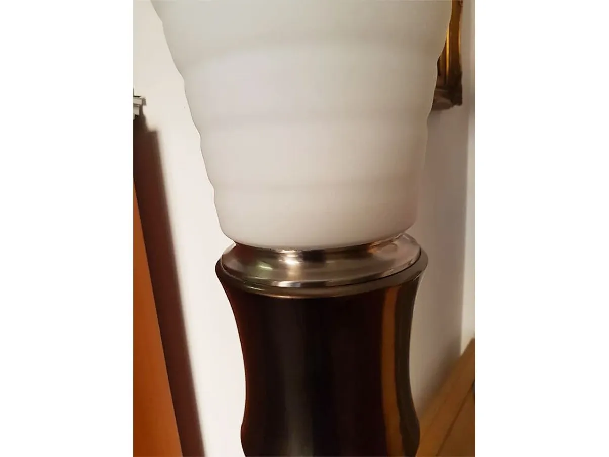Lampada da terra Palmus legno e vetro di Murano, Giorgetti 3