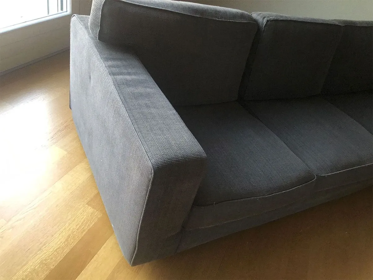 3 seater sofa in removable fabric (blue), Minotti 2