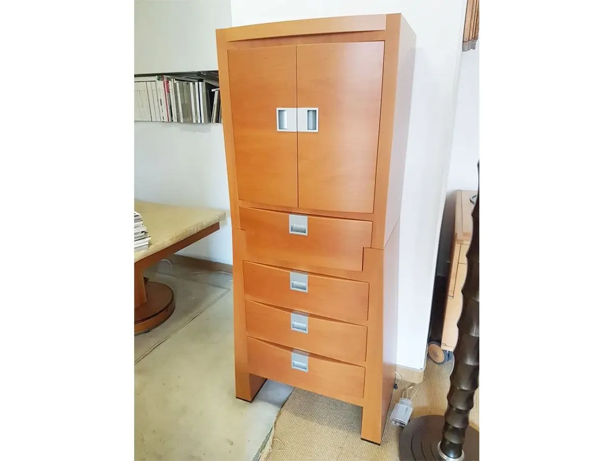 Seven Bar Aufbewahrungsbox aus Birnbaumholz mit Schubladen 1