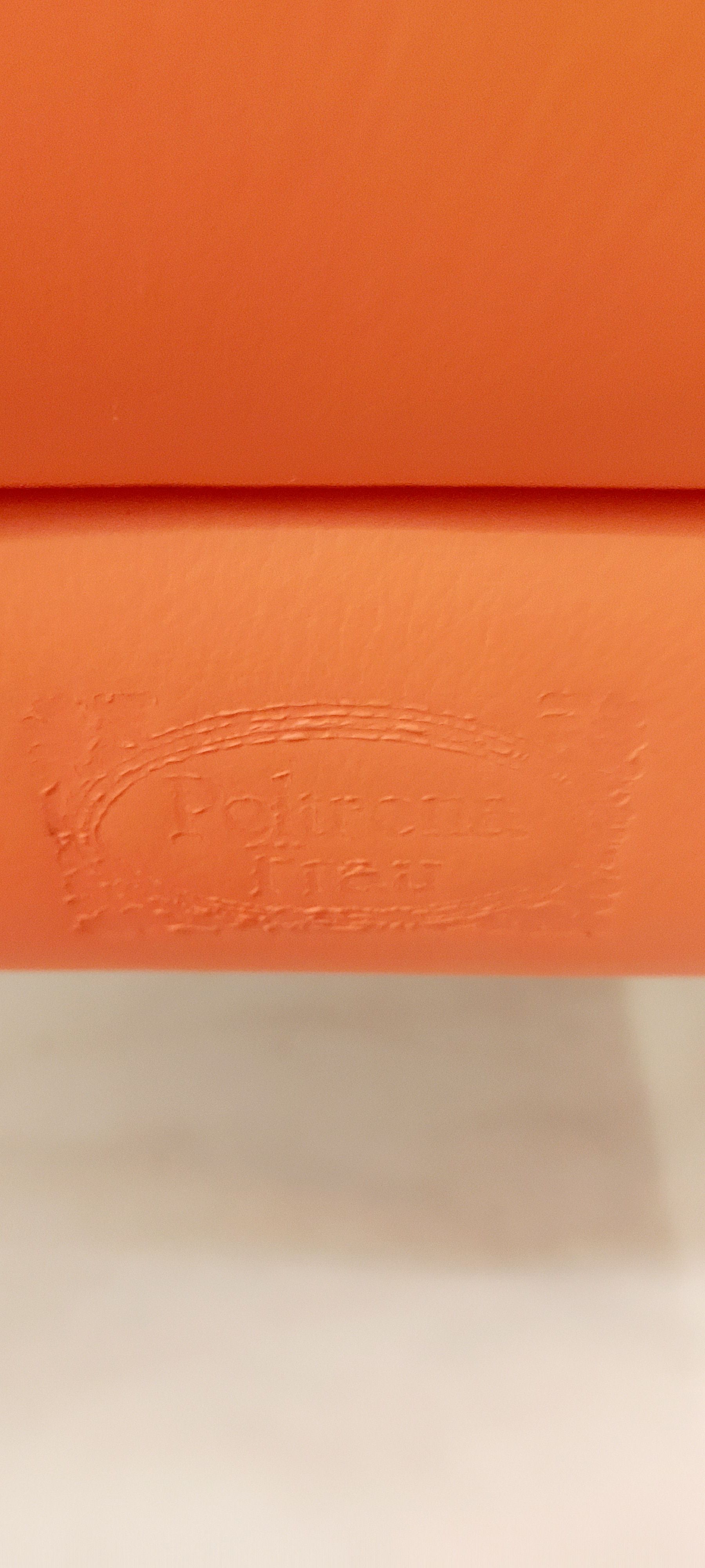 Dezza 48 Orange Leather Armchair by Gio Ponti Brand