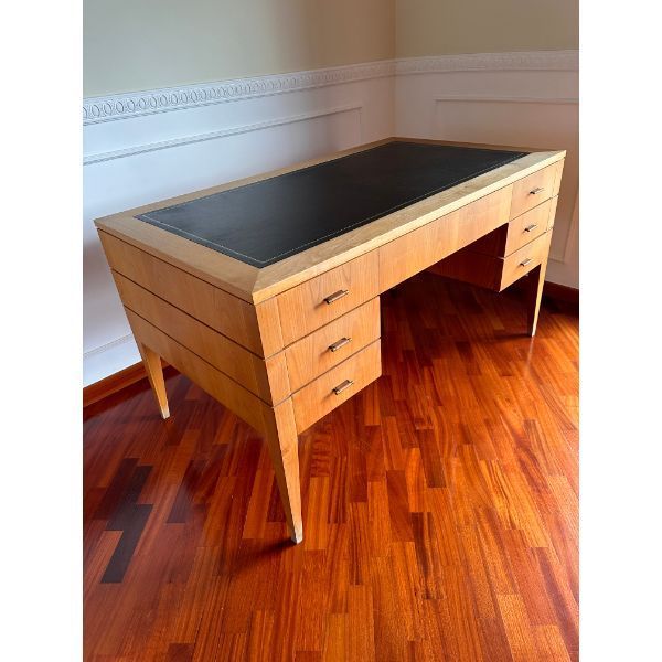 Mid-Century desk in hand-crafted wood image