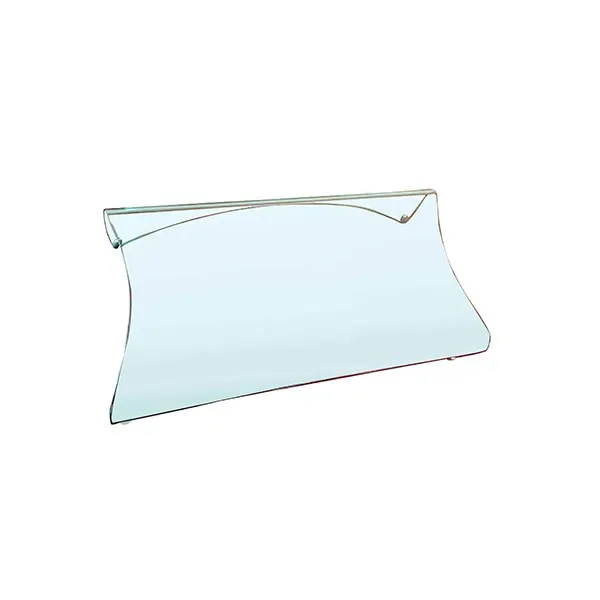 Genio rectangular coffee table in curved glass, Fiam image