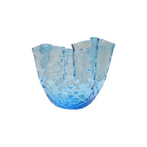 Vintage Murano glass turquoise vase (1950s), image