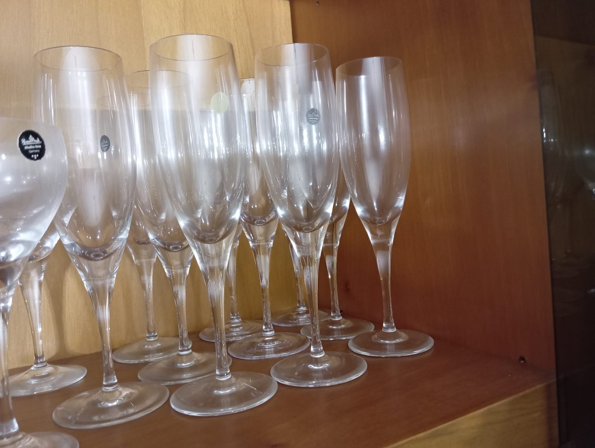 Servizio di calici per vino acqua e spumante in cristallo (anni '80), Rosenthal  Side