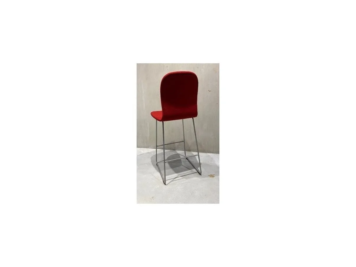 Set 4 sgabelli Tate Soft in lana cotta rossa 3