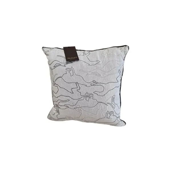 trussardi casa cuscino greyhound in tessuto grigio, trussardi donna