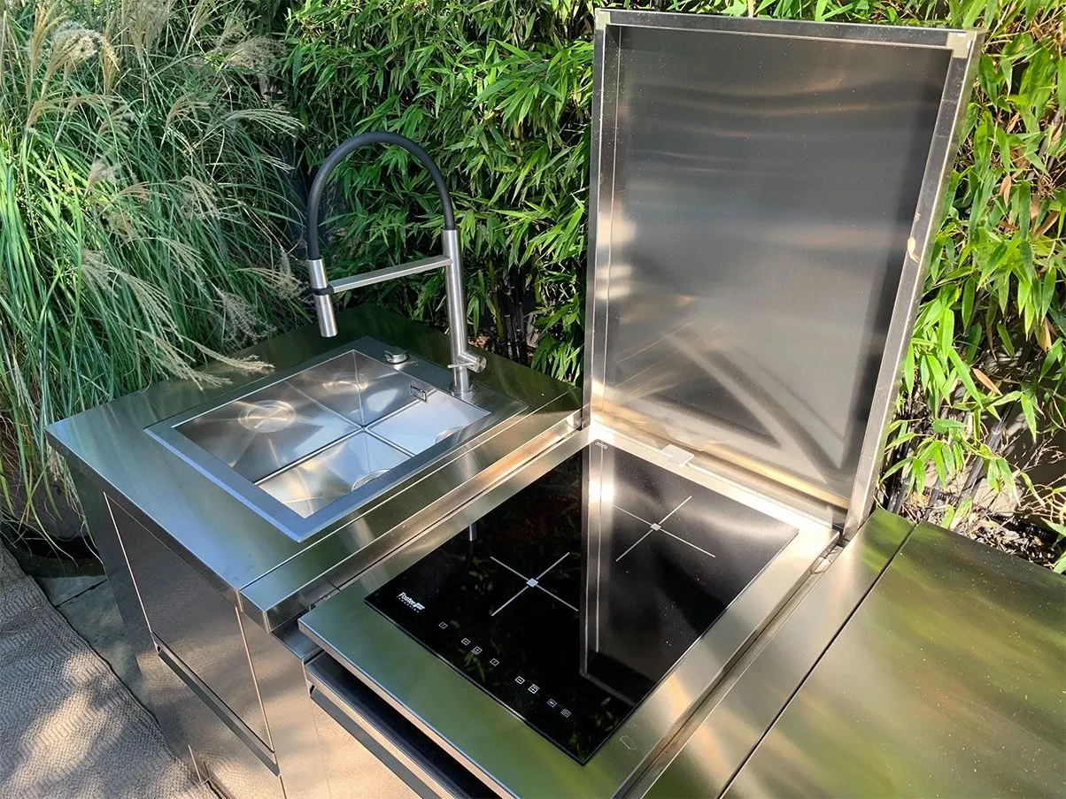 Cucina da esterno R1 modulare in acciaio inox 4