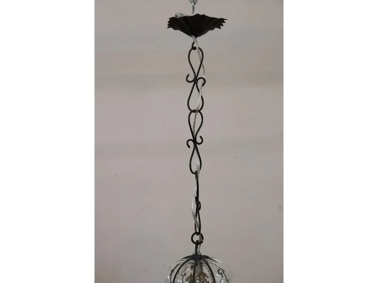 Lampada a sospensione in vetro di Murano vintage (anni'20) 5