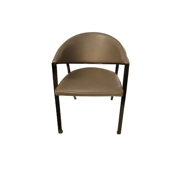 Sedia vintage Blenda acciaio e pelle (grigio), Matteograssi 4