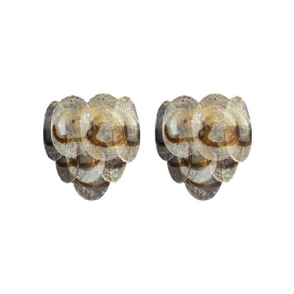 Set of 2 amber Murano glass appliques (1980s), image