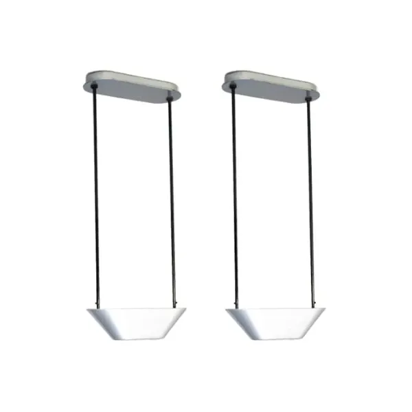 Set of 2 Sidone (silver) ceiling lamps, Artemide image