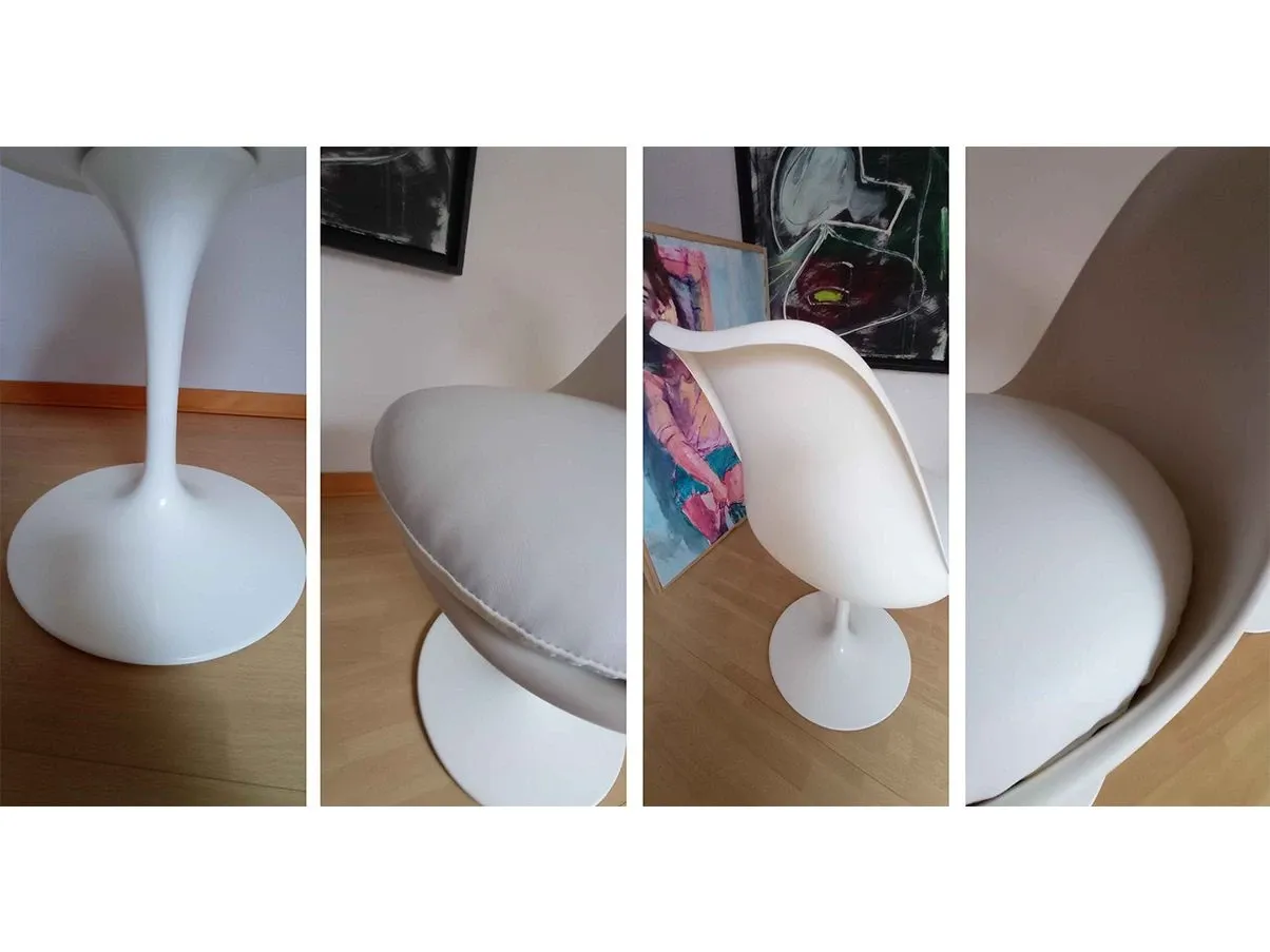 Set 2 sedie Tulip 769-S di Eero Saarinen (bianco) 6