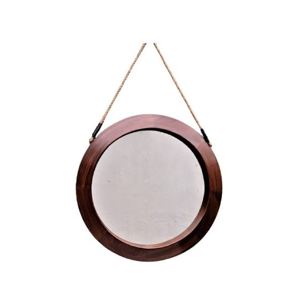 Specchio rotondo in legno di teak vintage (anni '60),  image
