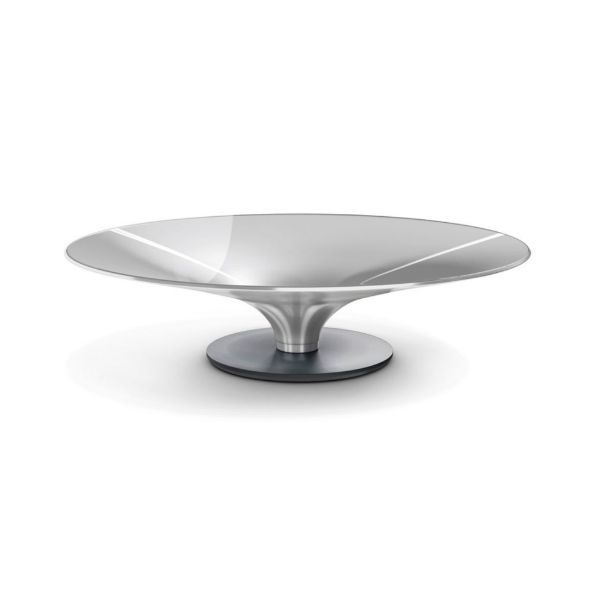 Ovni Up 90 round coffee table in aluminium, Roche Bobois | Deesup