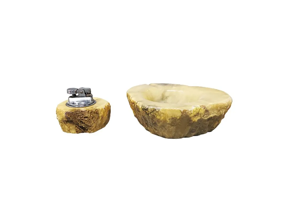 Vintage lighter and ashtray set (1960s), 