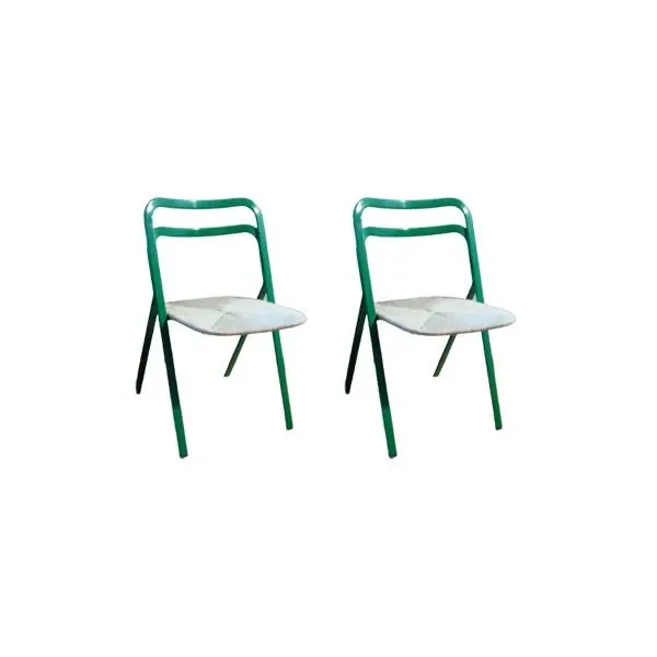 Set of 2 folding metal chairs, Cidue image