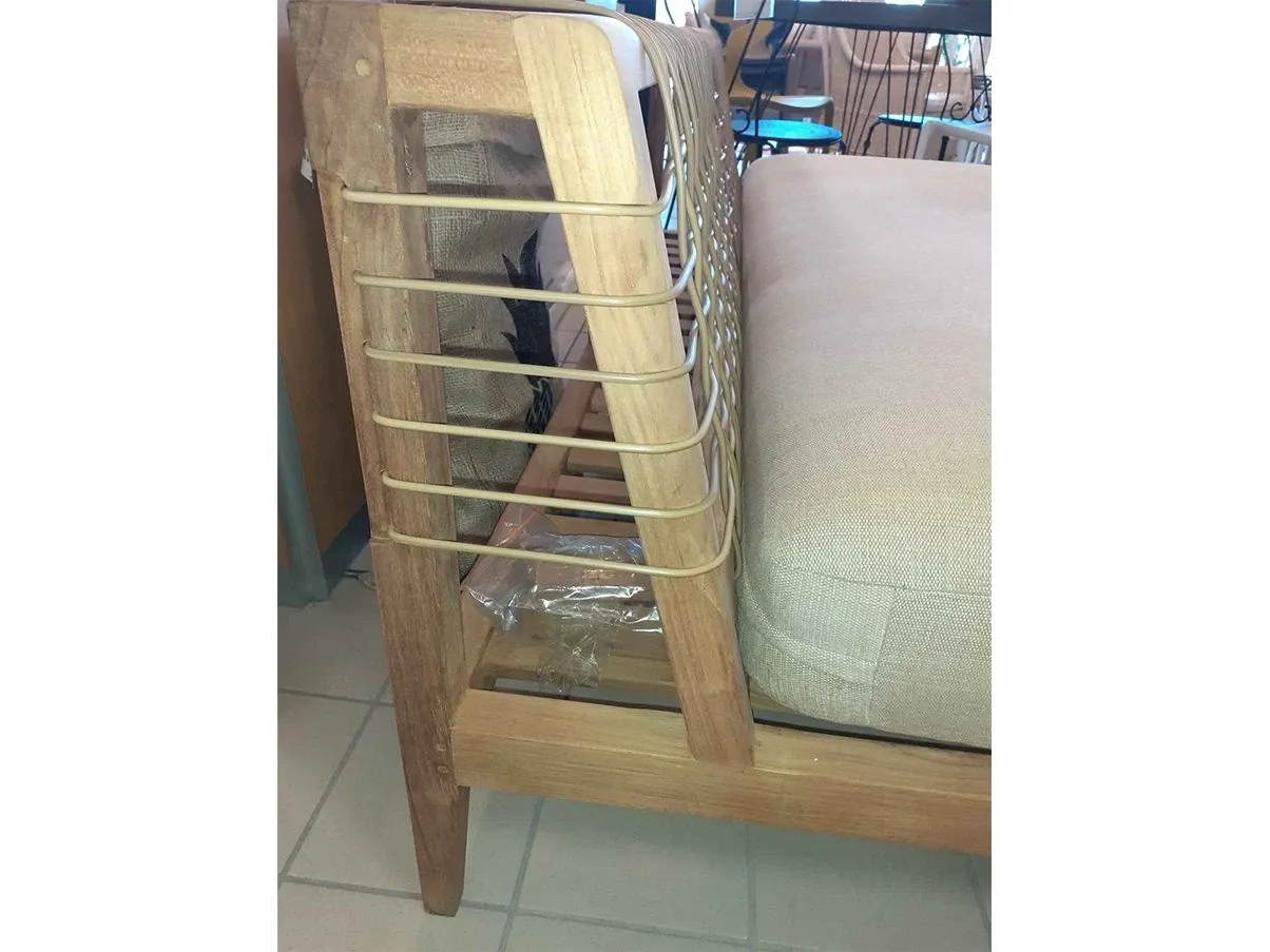 Divanetto 2 posti Synthesis in legno e rete a maglie 1