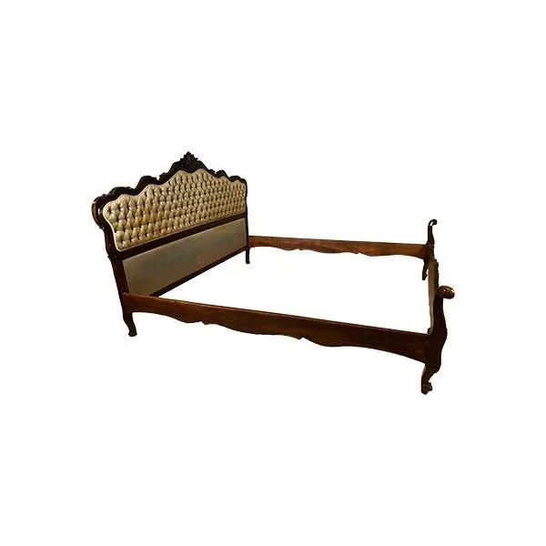 Vintage double bed in walnut, image