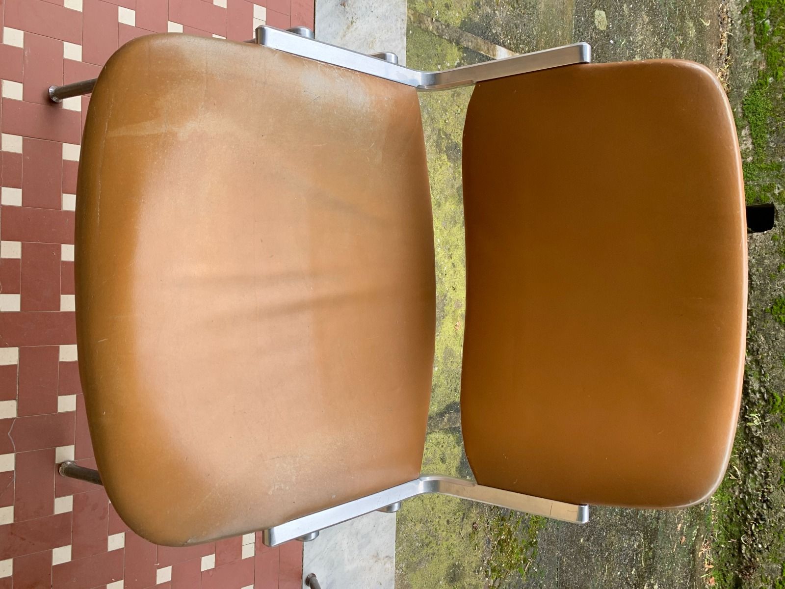 DSC 106 chair by Giancarlo Piretti in leather, Anonima Castelli 15