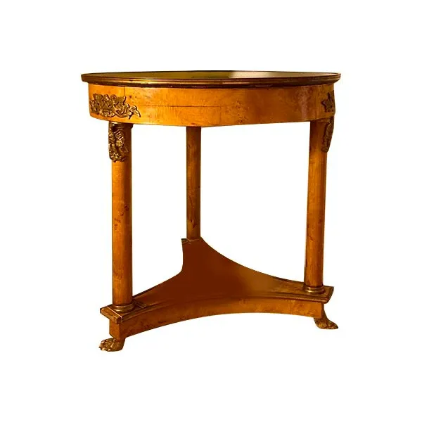 Empire table in wood and green marble (&#39;800) image
