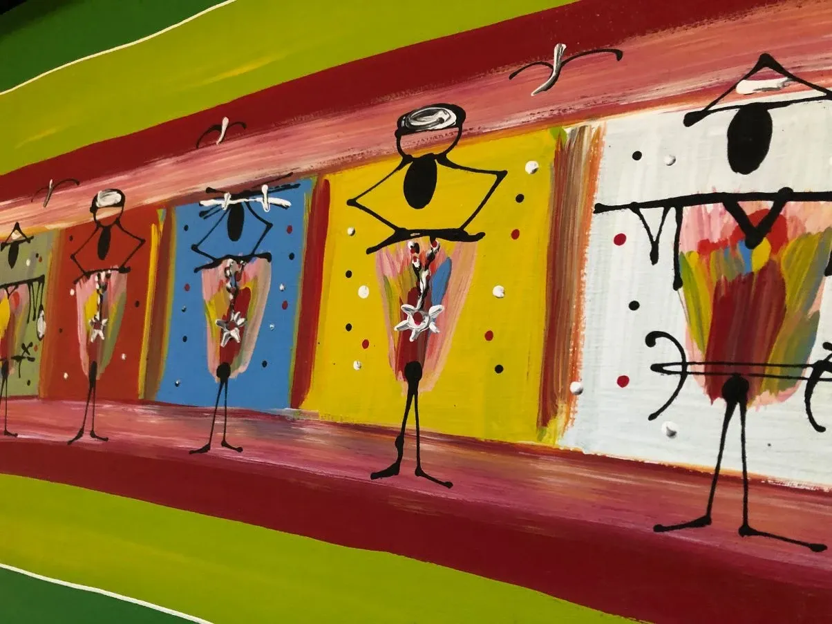 Quadro multicolor Danze africane 2