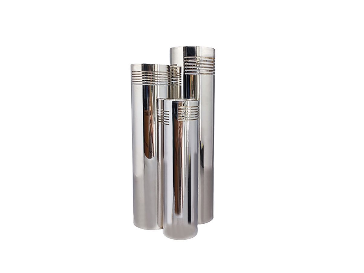 1970s Astonishing Space Age Silver Plated Vase by Sassetti. Handmade. Made In italy image