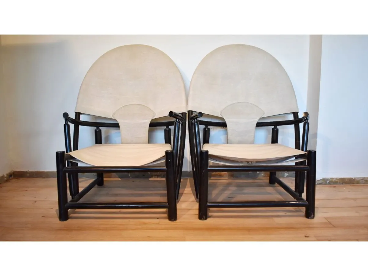 Set of 2 Hoop G23 armchairs by Palange and Toffoloni (1970s) 2