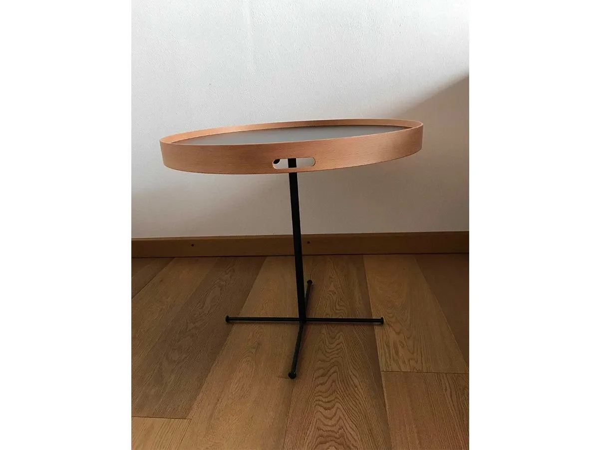 Tavolino basso rotondo in legno Chab-Table, De Padova 2