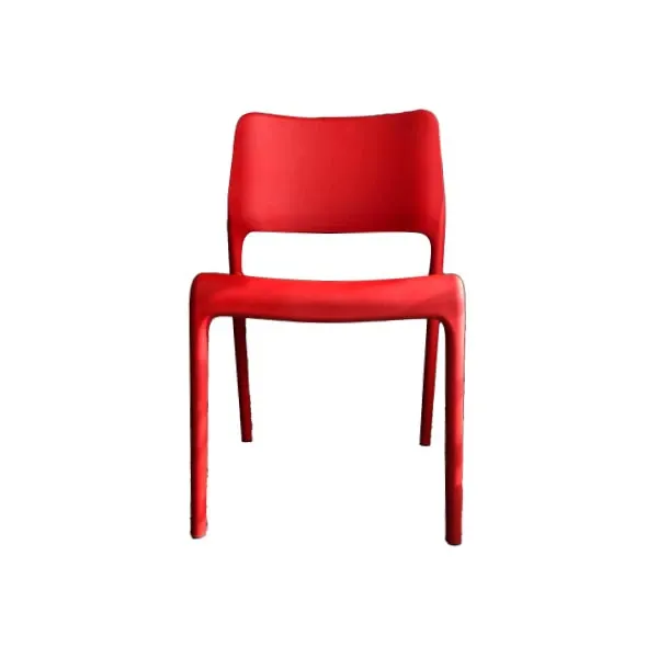 Sedia Chadwick Spark in plastica (rosso), Knoll 