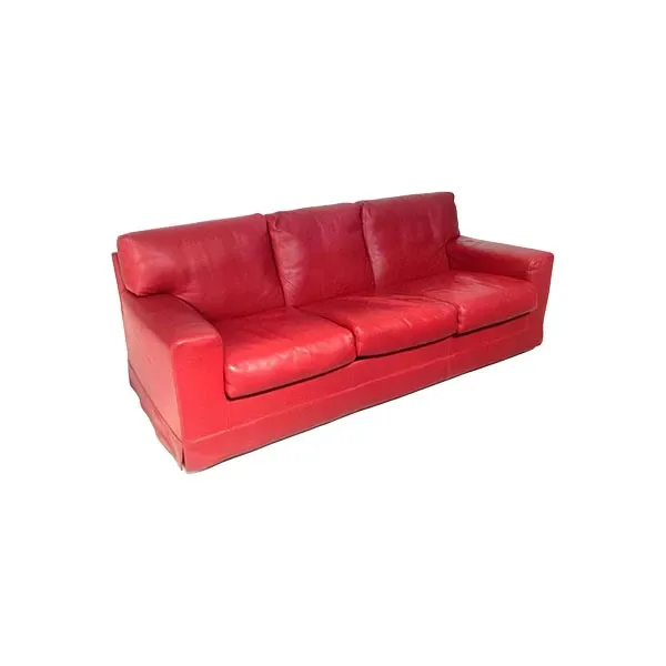 America 3 seater leather sofa (red), Moroso image