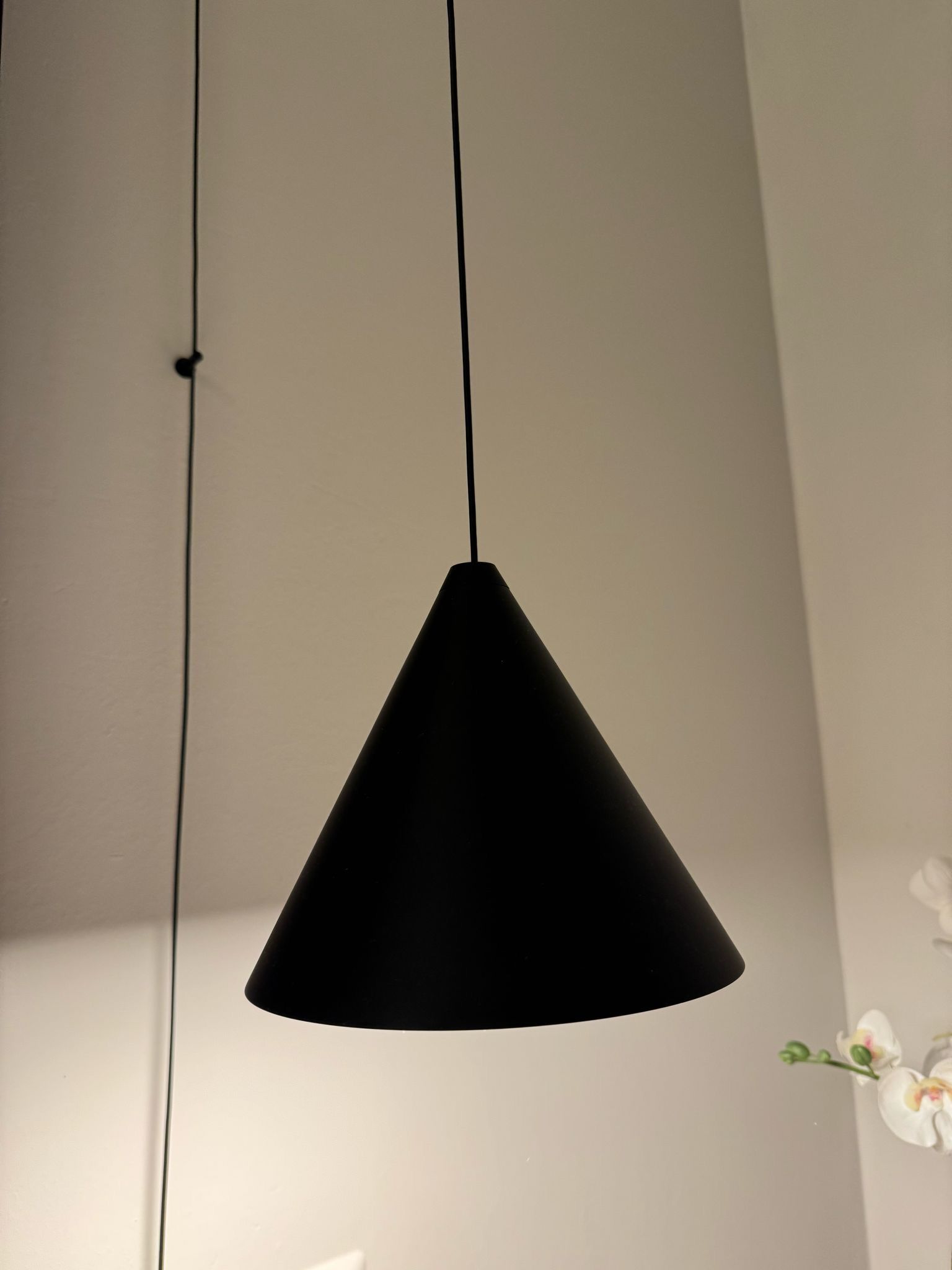 Coppia di lampade a sospensione String (nero), Flos Main