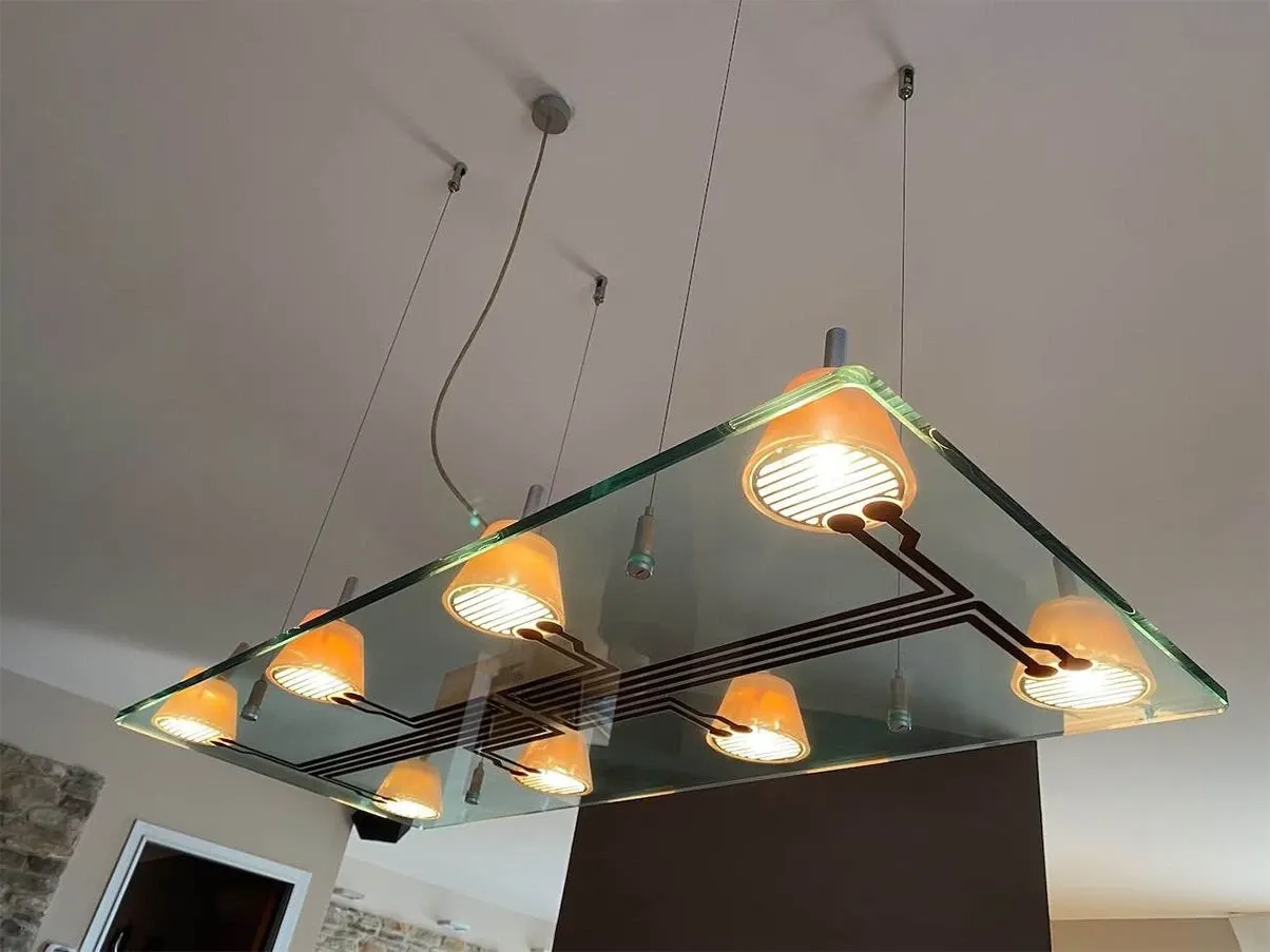 Lampada a sospensione Lastra 8 Rectangular di Citterio 5