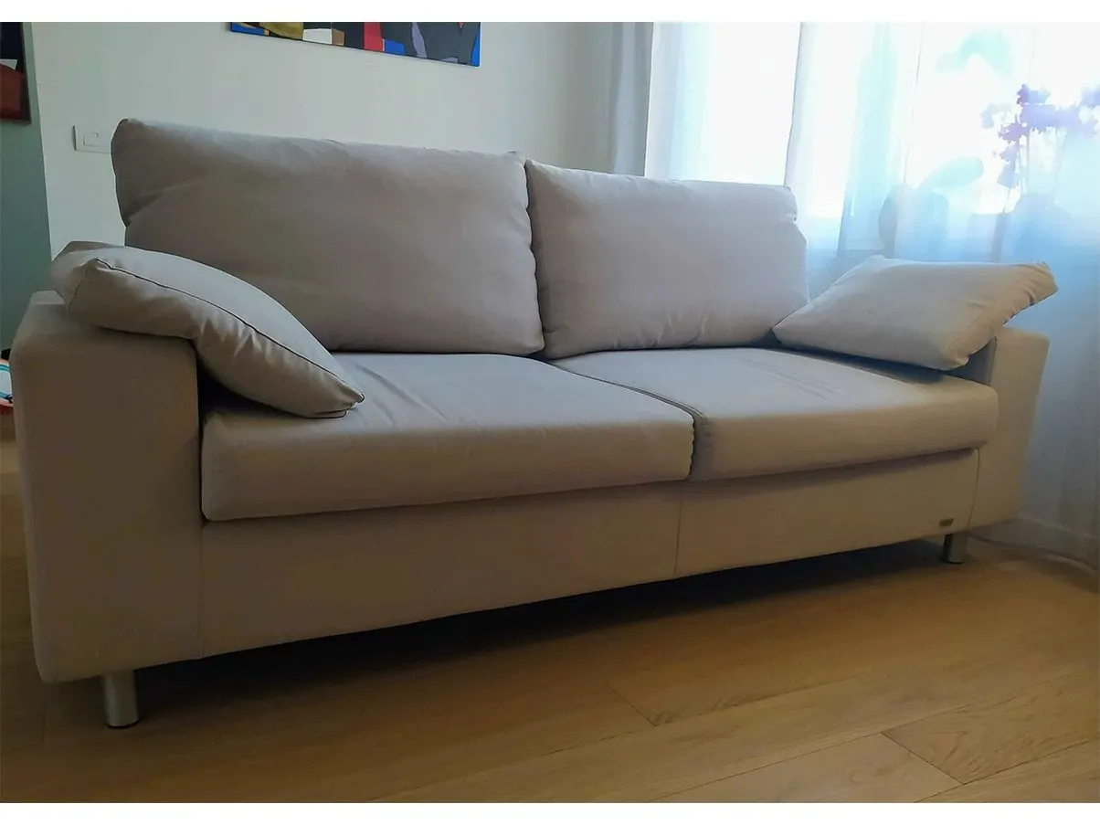 Divano 2 posti Mistral in tessuto sfoderabile, Eikos Divani 2