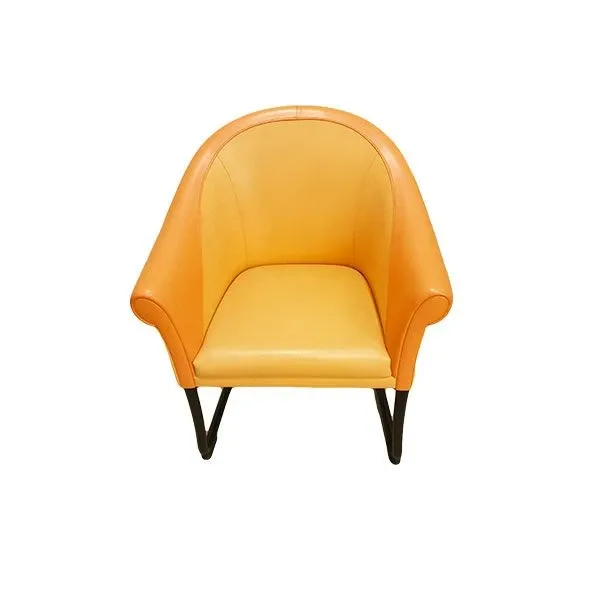 Sinan sled armchair in leather (orange), Poltrona Frau image