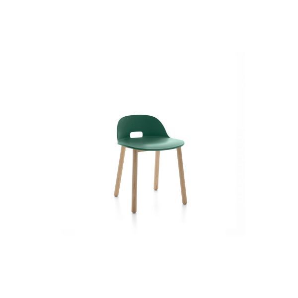 Sgabello Alfi in frassino e polipropilene riciclato (verde), Emeco image