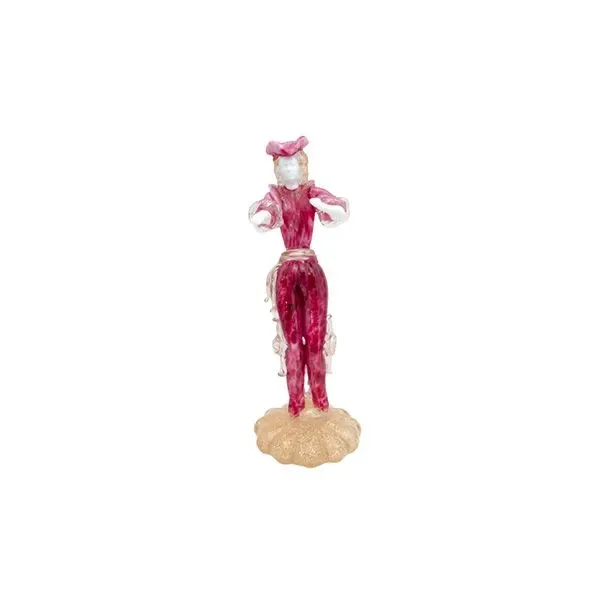 Vintage Murano glass sculpture with gold leaf (1960s), 