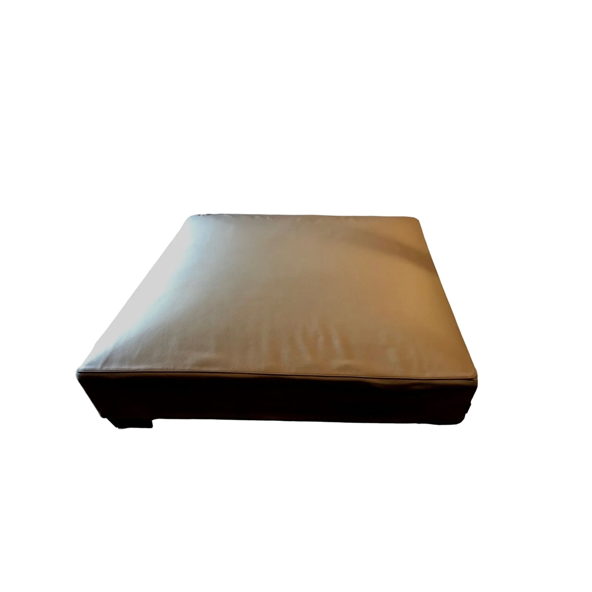 Square pouf in white fabric, Flexform 4