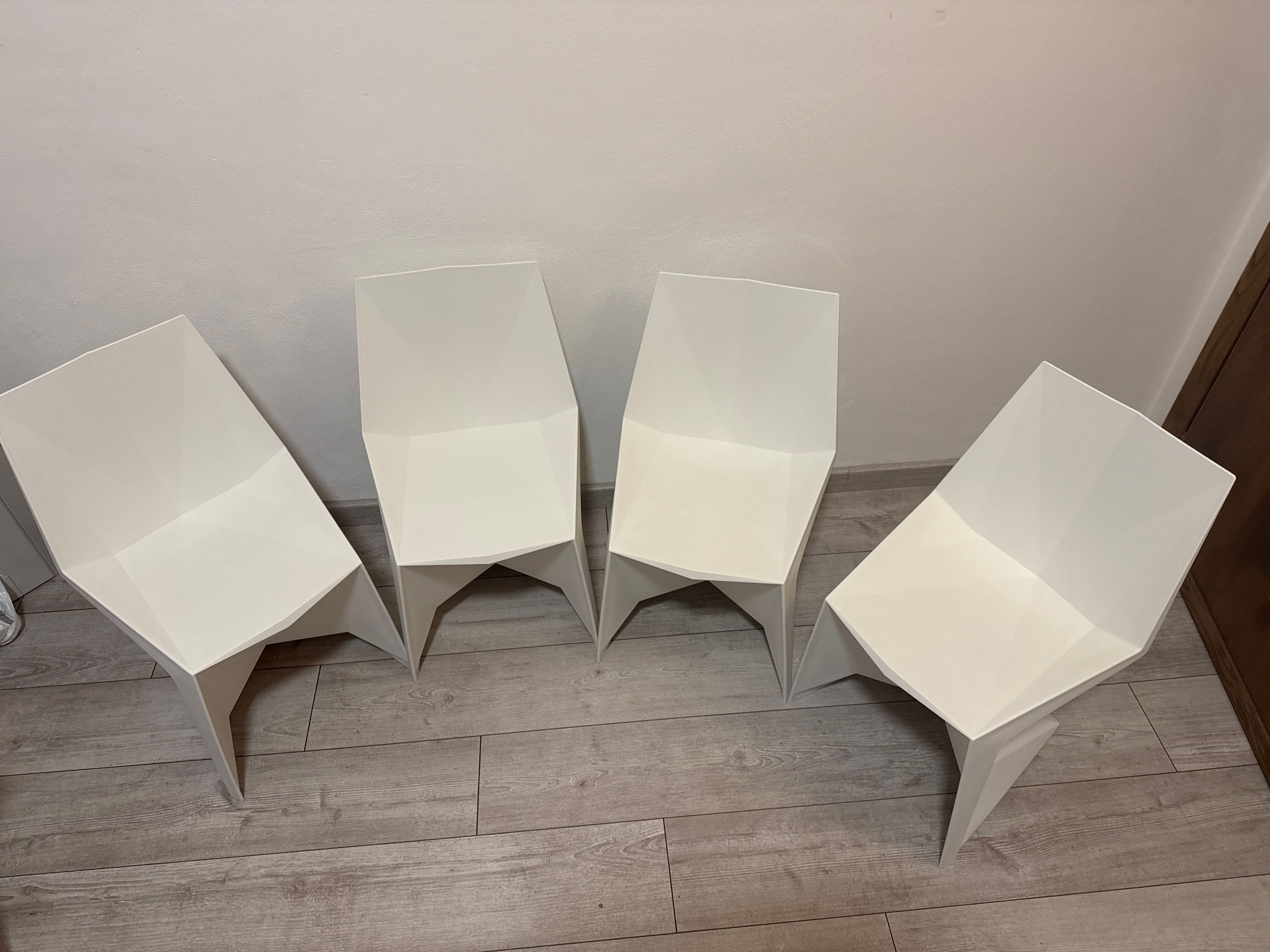 Set di 4 sedie geometriche Voxel colore bianco  Main