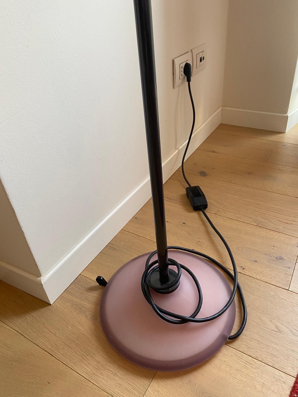 Jill A 380 floor lamp in pink opaline glass (90s), Arteluce Optional7