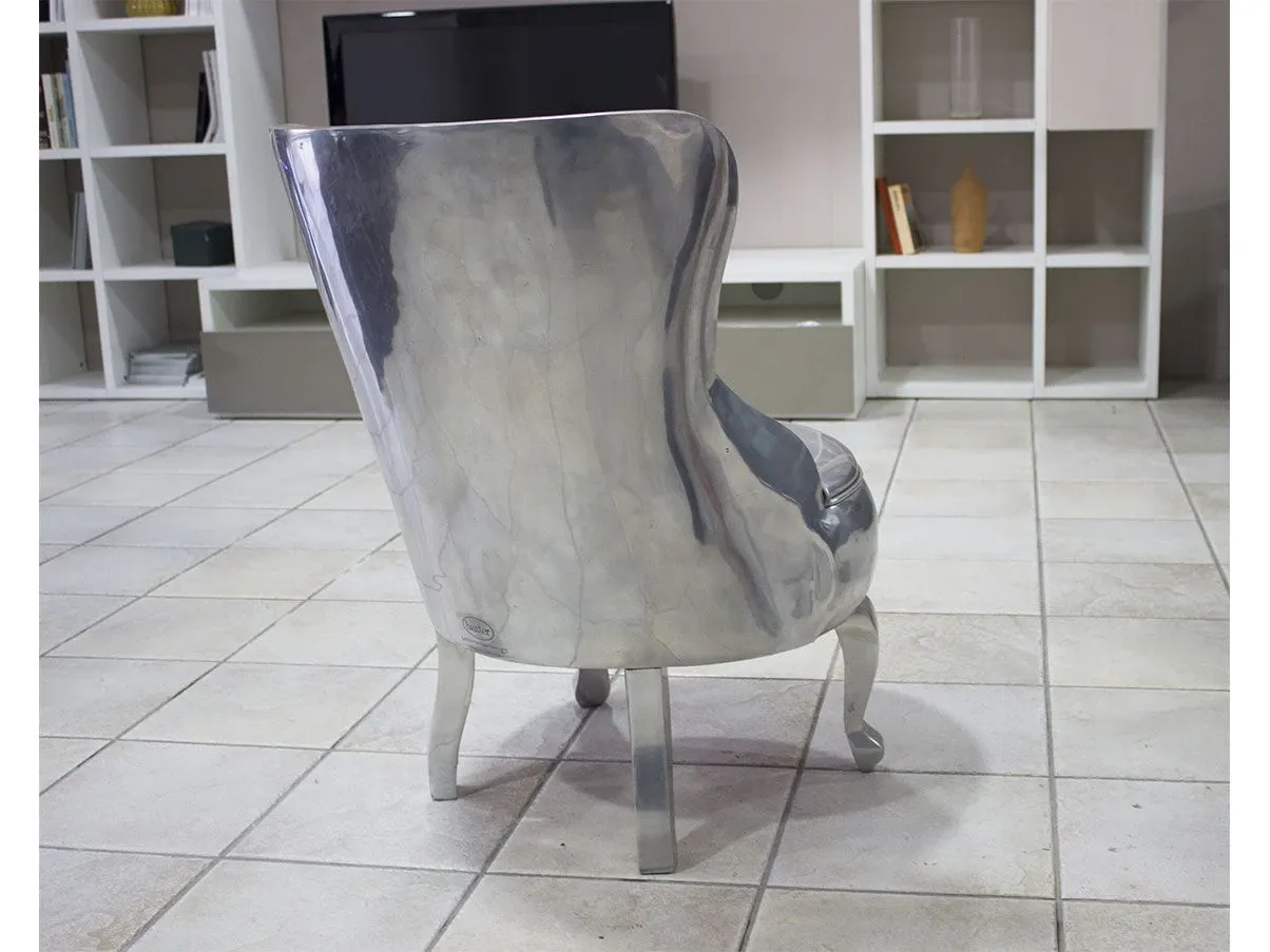 Poltrona Sellerina Aluminium in alluminio lucido, Baxter 4