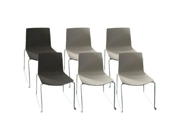 Set of 6 chairs Catifa 46 - Sled, Arper 