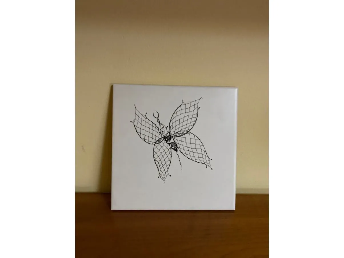 Piastrella di ceramica serie Madame Butterfly, Bardelli 1