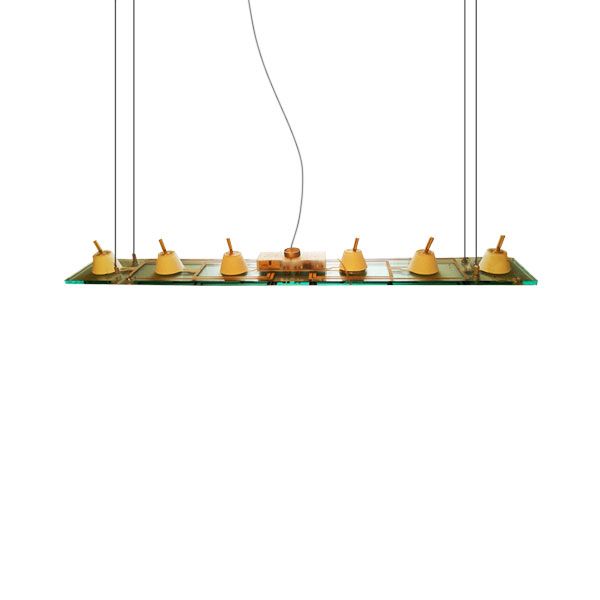 Suspension lamp 6 in transparent Flos Deesup