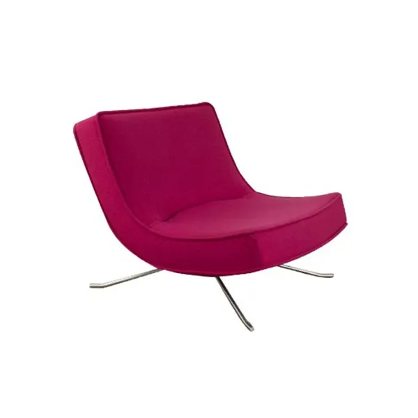 Pop upholstered armchair in fabric (purple) 