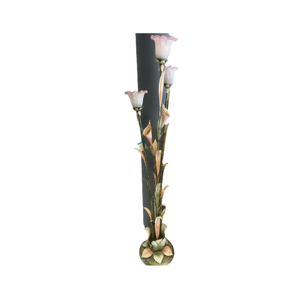 Lampada da terra Fiore in vetro di Murano e oro, Renzo Del Ventisette image