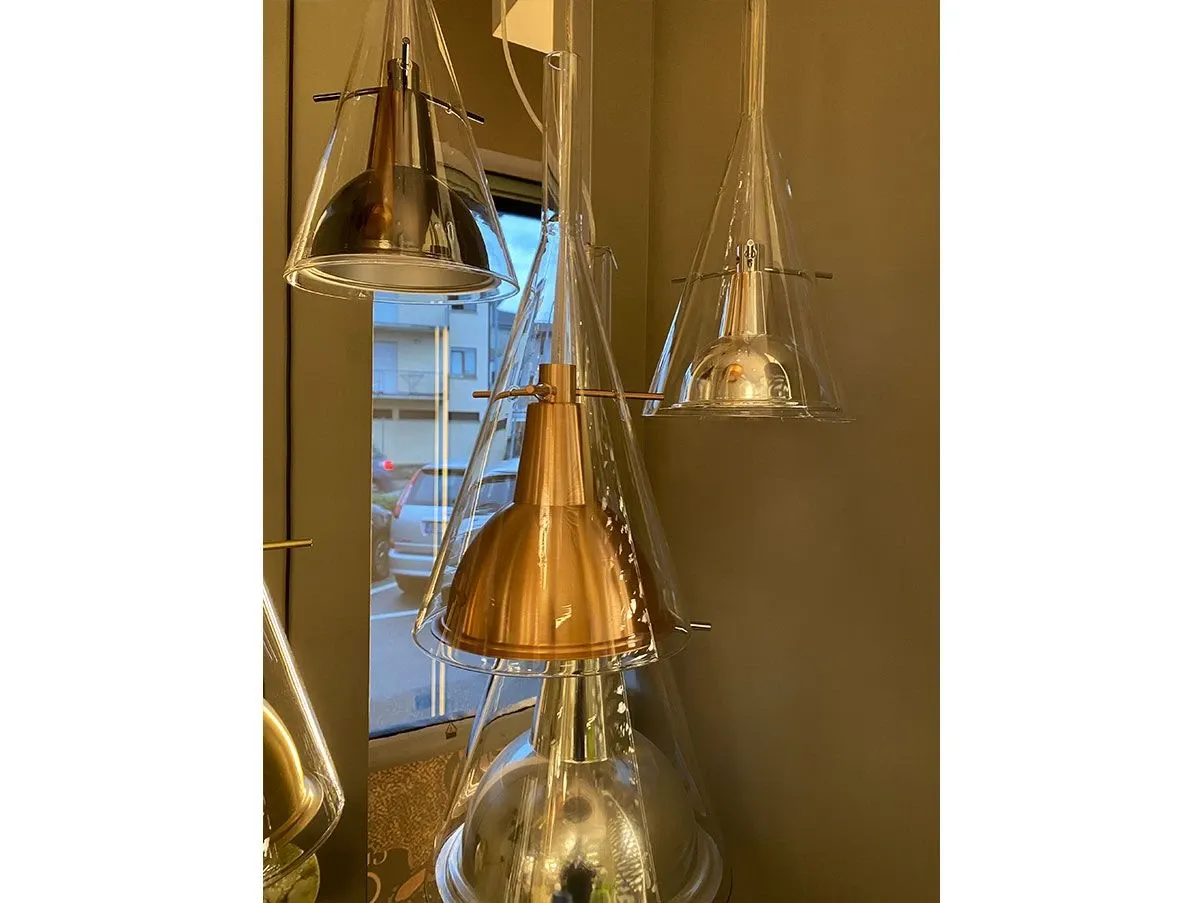 Lampada a sospensione Flûte in alluminio (rame), FontanaArte 3
