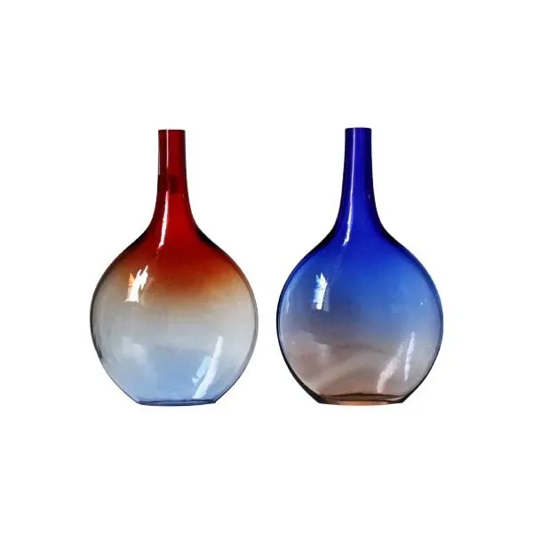 Set of 2 Murano glass vases by Alfredo Barbini, Barbini Murano image