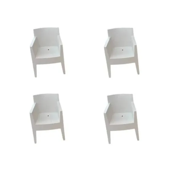 Set of 4 white Toy chairs, Driade image